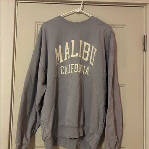 Brandy Melville John Galt Malibu California Graphic Crewneck Sweatshirt